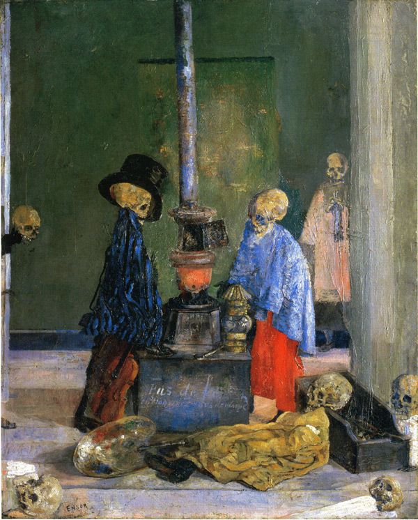 Ensor Skeletons - At the hearth